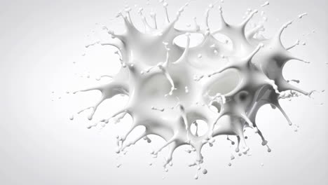 dynamic white liquid splash on a bright background