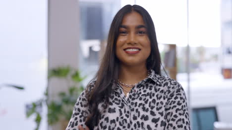 face, business and woman with smile