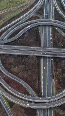 aerial view of traffic jam at highway