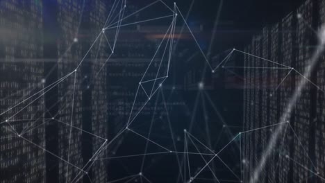 animation of network of connections data over integrated circuits in servers
