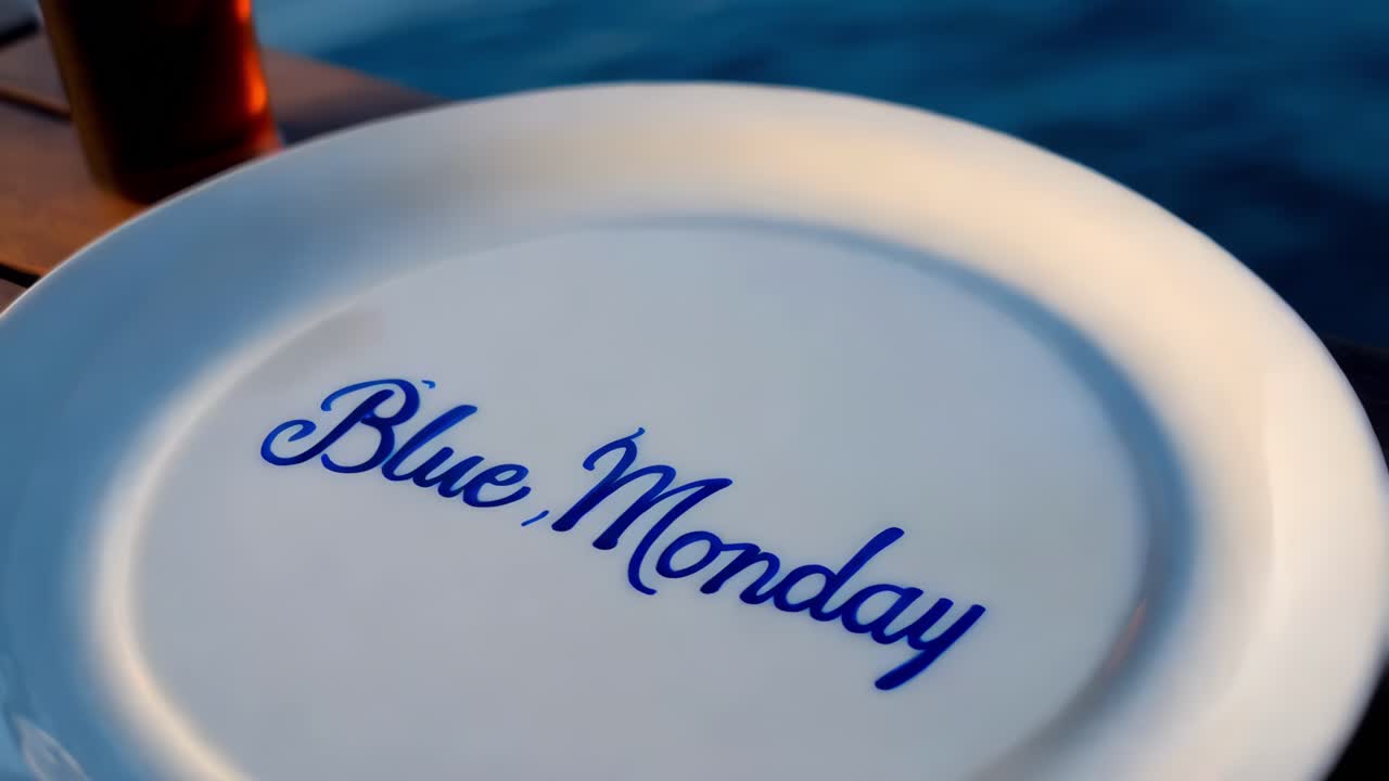 파란 월요일 접시