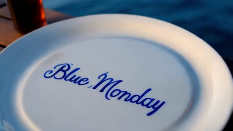 blue monday plate