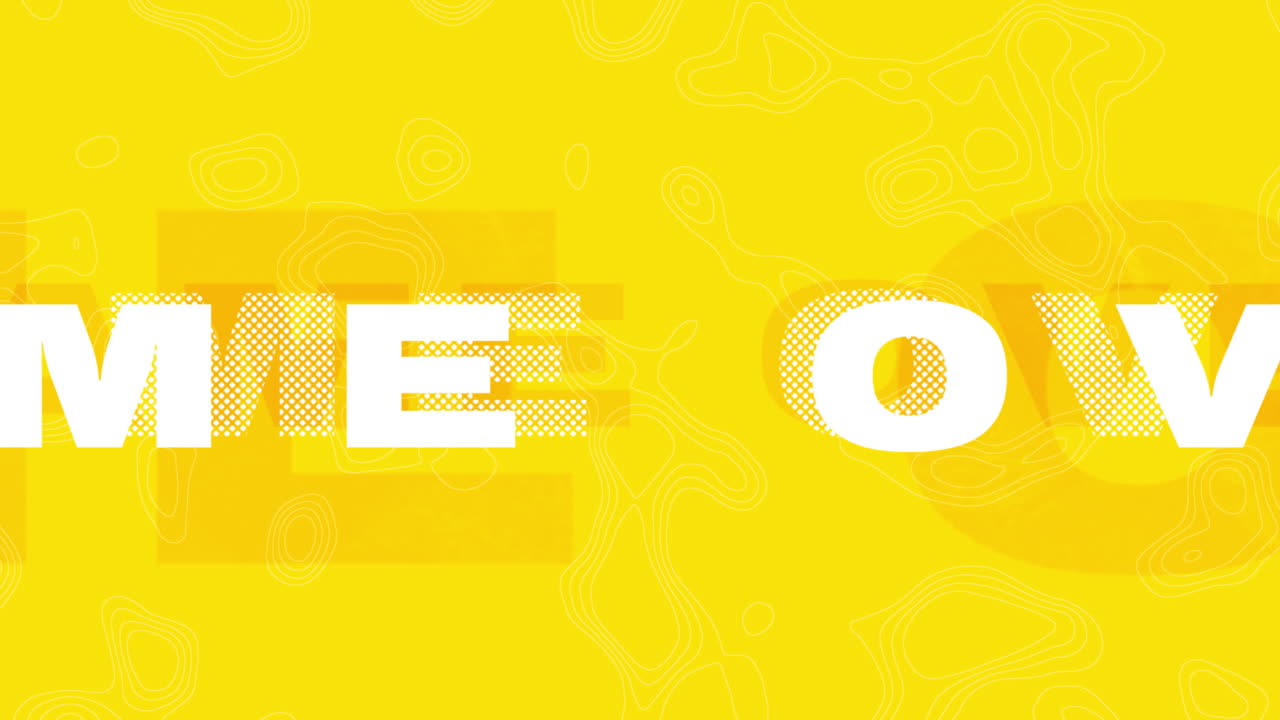 juego sobre texto contra un fondo que cambia de color