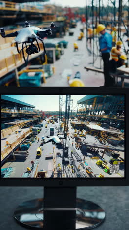 drone monitoring system on a construction site