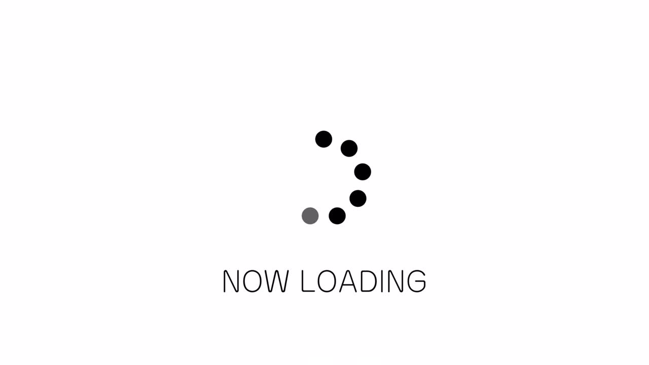 "Now Loading" Motion Graphics White Background
