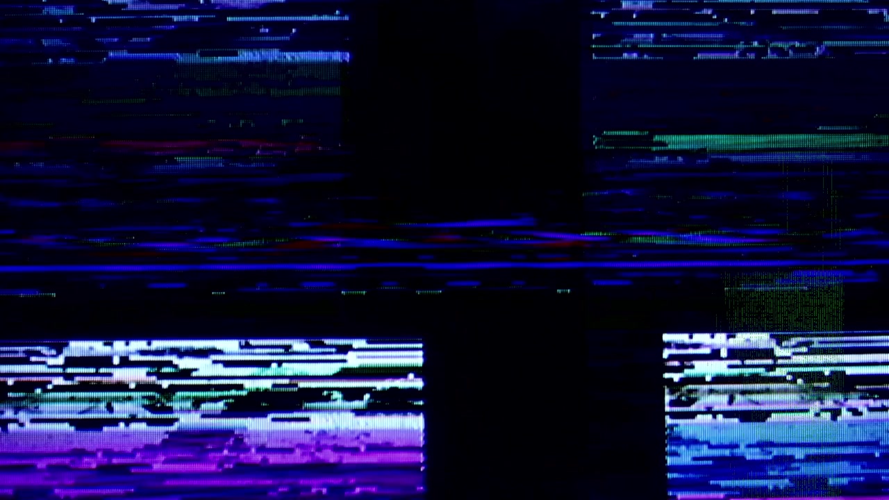 Abstract Digital Glitch Noise and Static Background