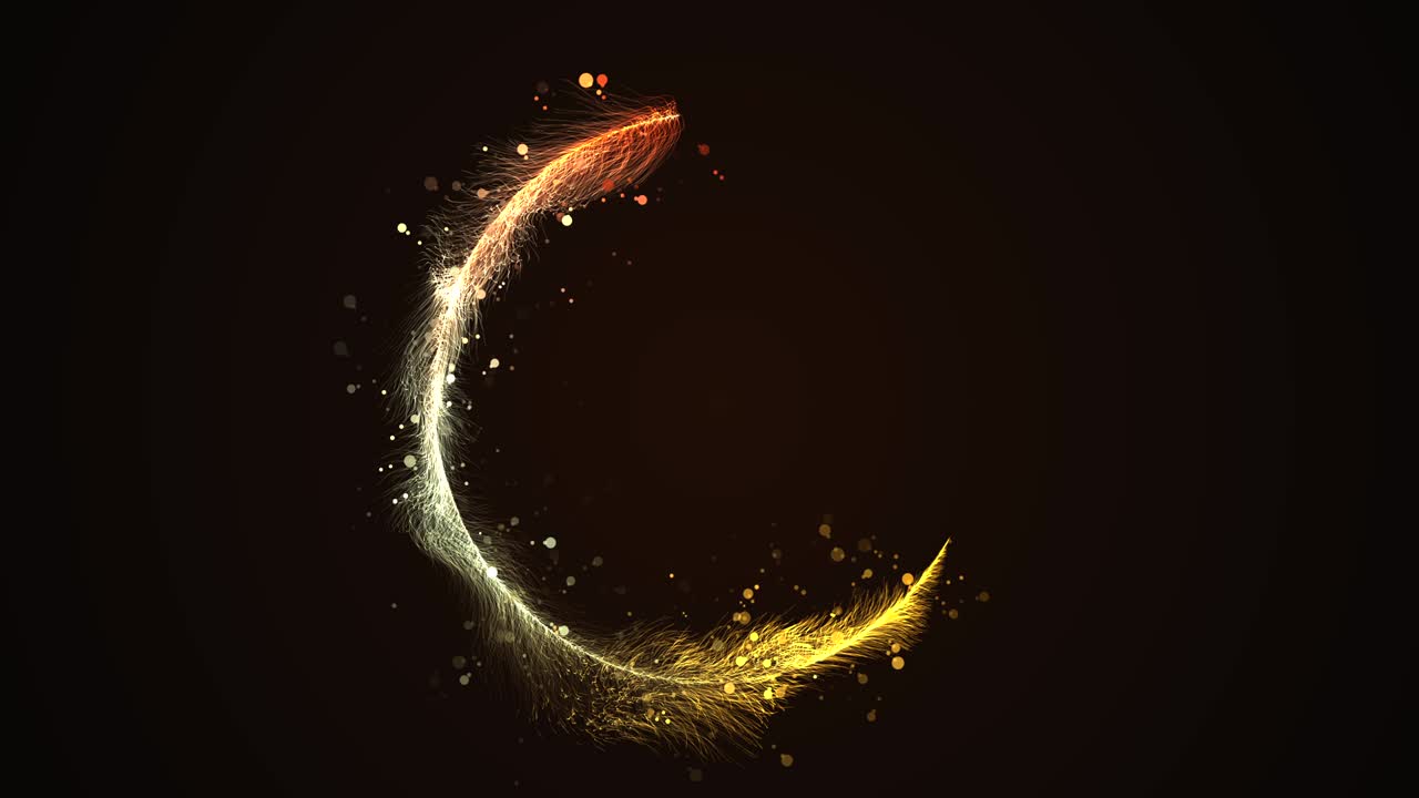 입자 보케 애니메이션으로 원 트레일 효과