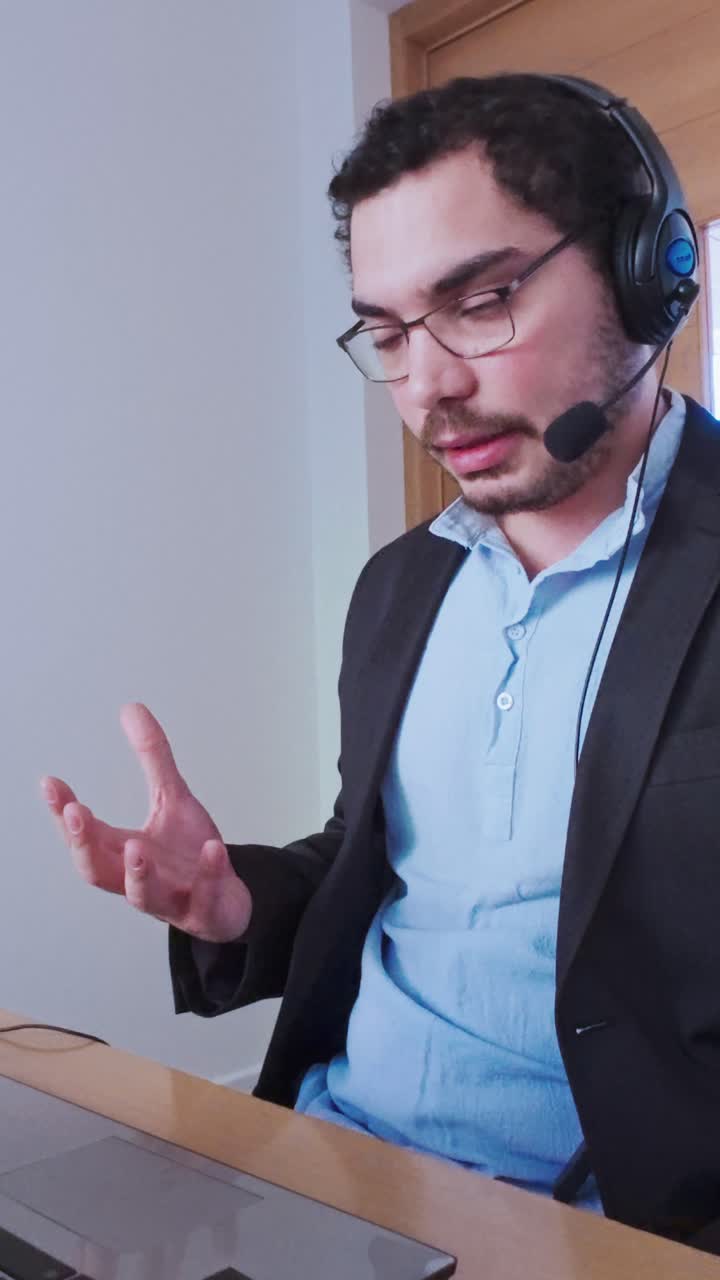 Man Leading an Engaging Online Business Presentation