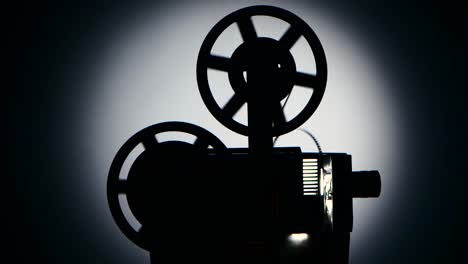 silhouette of a vintage movie projector
