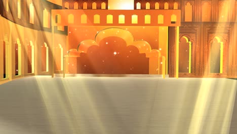 3d virtual studio temple set background