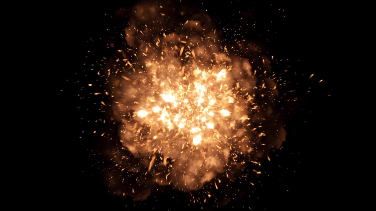 Close Up Realistic 4K Blasts And Explosions + Alpha