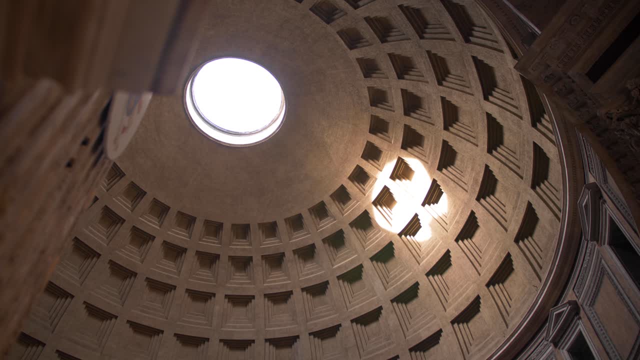 Pantheon Dome with hole in Rome, Italy