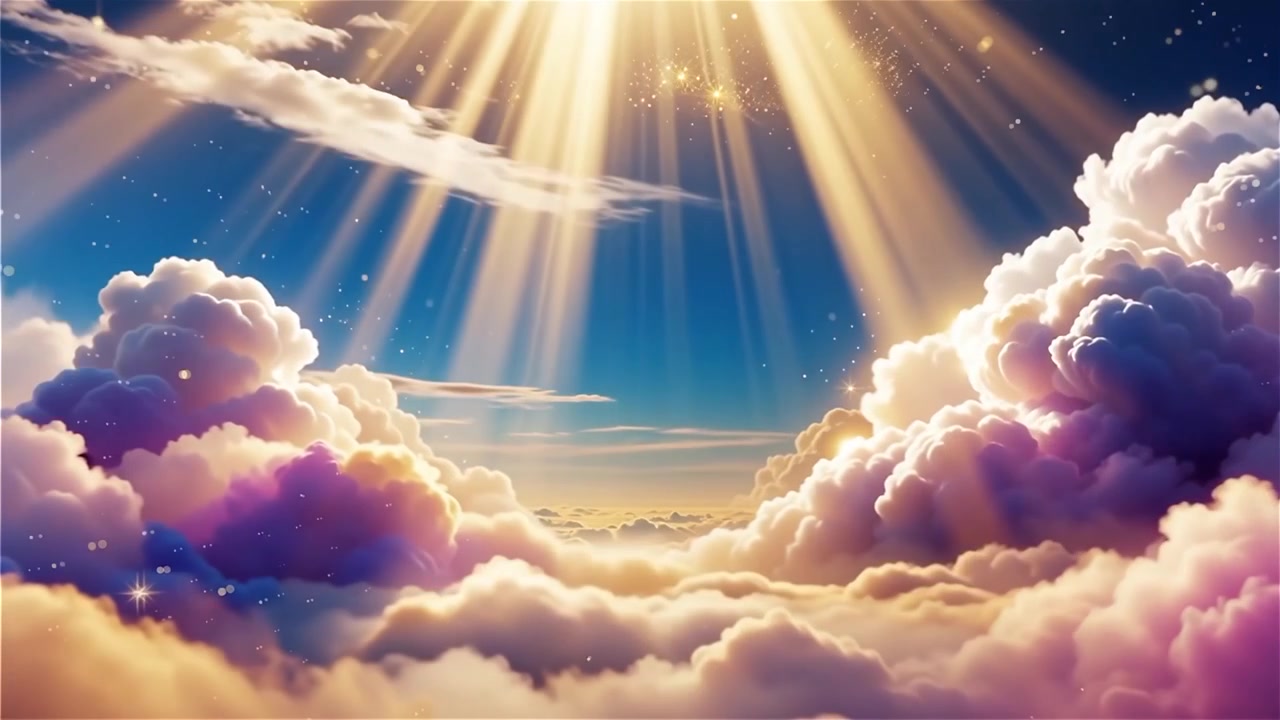 Christian Heavenly Light Worship Background