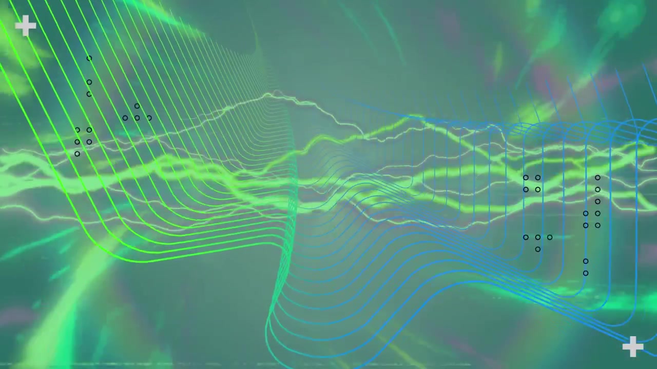 Animation of interference over shapes moving