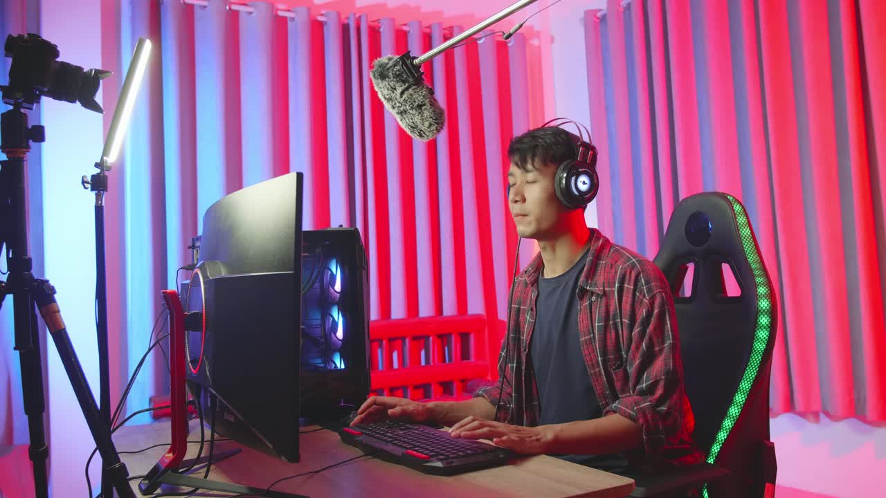 Gamer Streaming Setup in a Home Studio