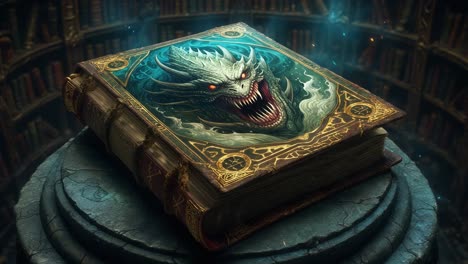 ancient dragon book in library