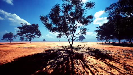 vibrant landscape showcasing a tranquil scene under a bright blue sky