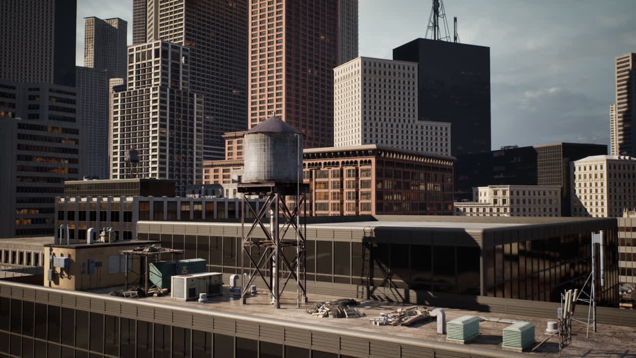 도시 스카이 라인 의 공중 에서 볼 수 있는 모습