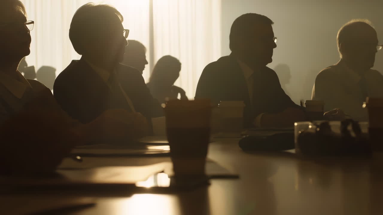 Business meeting with executives in a conference room