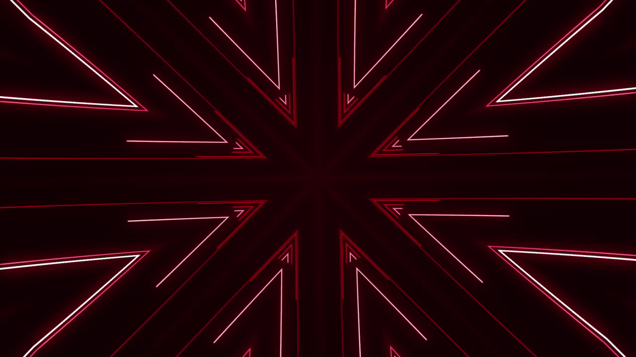 추상적인 네온 은 기하학적 패턴