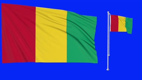Green-Screen-Waving-Guinea-Flag-or-flagpole