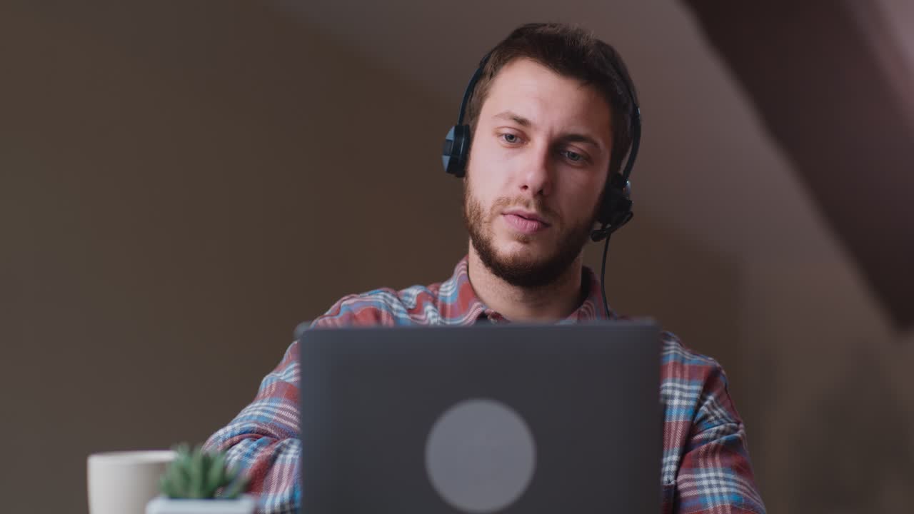 Man on Video Call