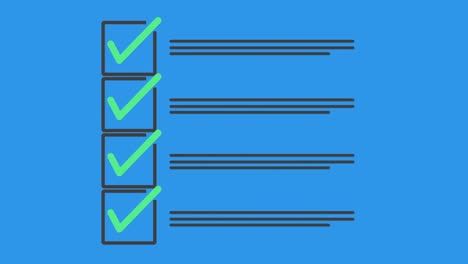 una lista de marcas de verificación chroma clave
