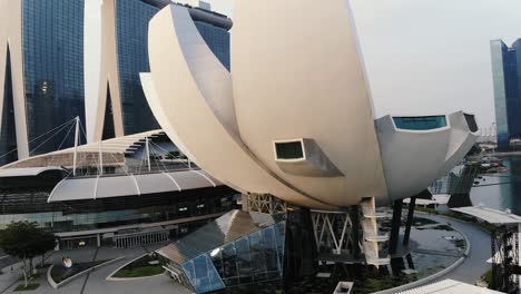 impresionante película aérea del centro de singapur