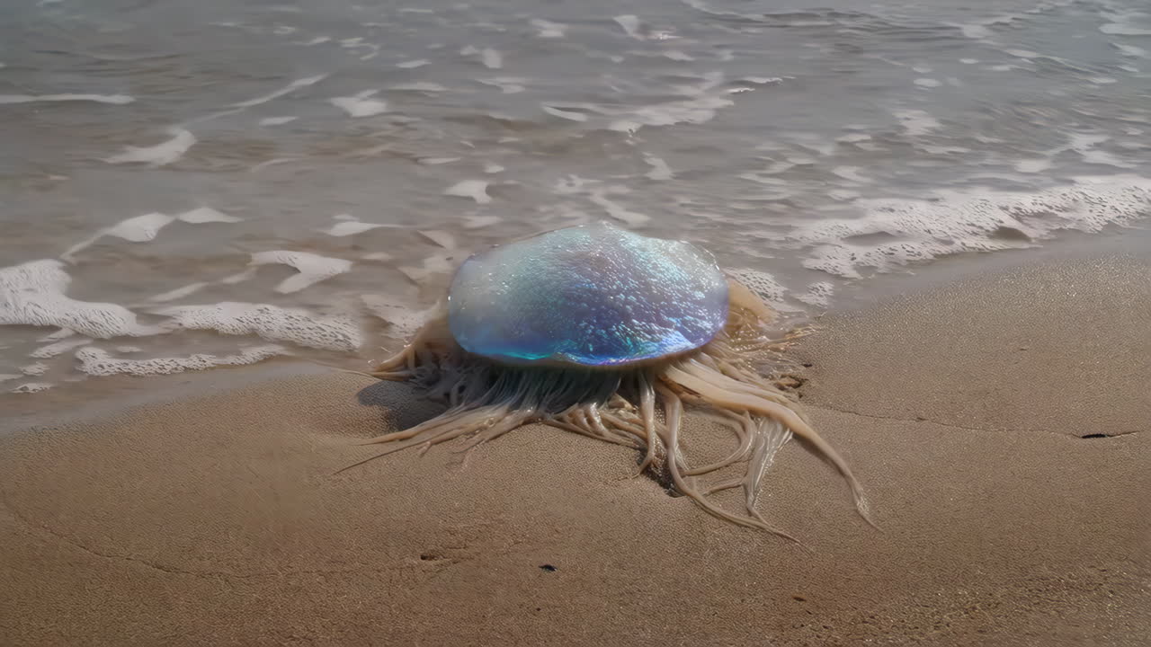 medusas en la playa