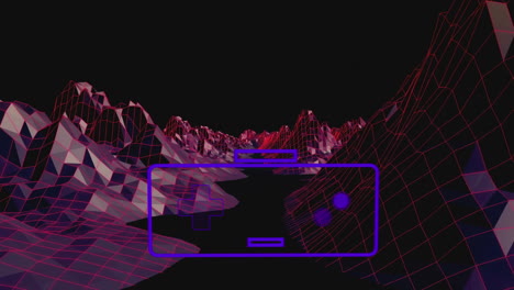 animación del panel de juego en el espacio del metaverso sobre fondo negro