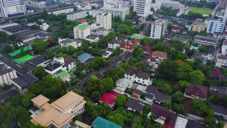 aerial view of bangkok neighborhood