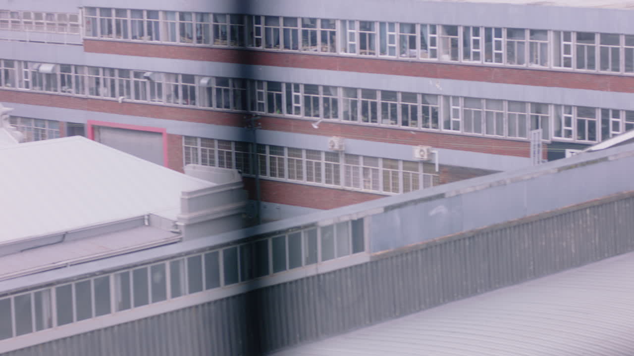 industrial factory building in urban city commercial warehouse structure