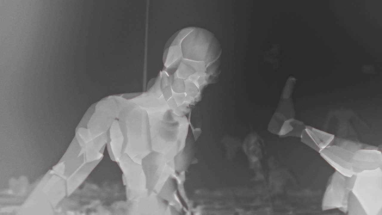 Destroyed andorids on a junkyard in xRay