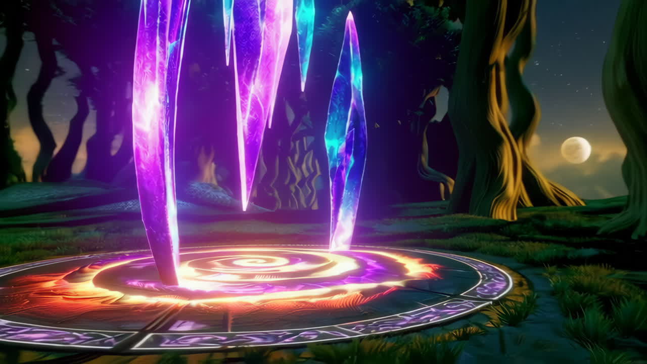 Fantasy Portal in a Mystical Forest