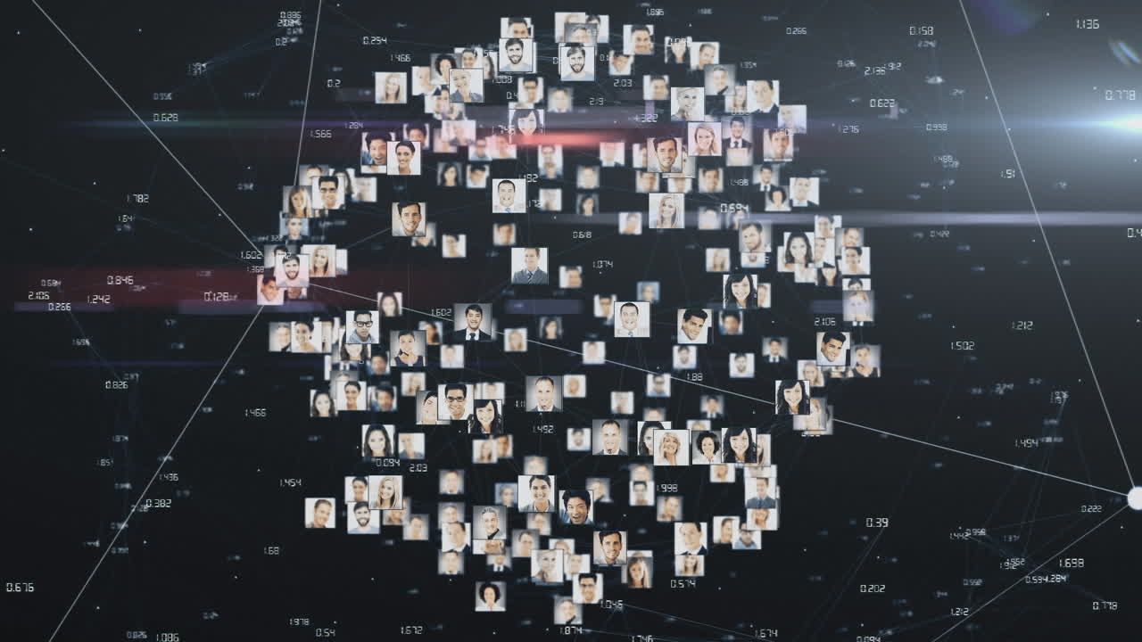 animación de retratos de personas dando la vuelta