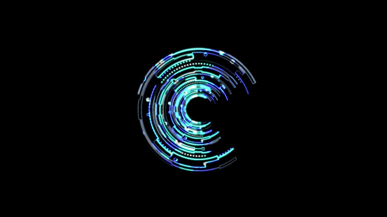 Abstract seamless neon background animation. Video animation of glowing neon abstraction 4K. Stylish seamless hologram.