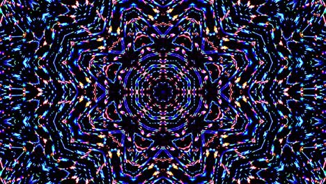 abstract caleidoscopio brillante hermosa línea roja azul movimiento suave con movimiento de luz brillante