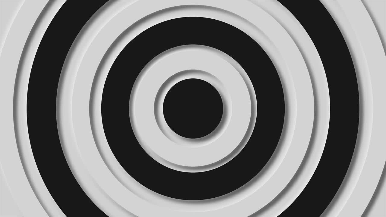 círculos blancos y negros pulsan