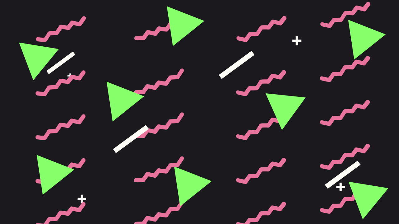 색상 및 기하학적 그림 애니메이션