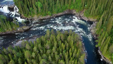 ristafallet waterfall in the western part of jamtland is listed as one of the most beautiful waterfalls in sweden.