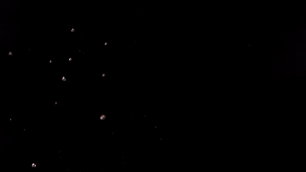 Flying of Pomegranate in Black Background in Slow Motion