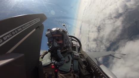 colorado air national guard f16 fighter jet cockpit footage from norad operation noble defender canada