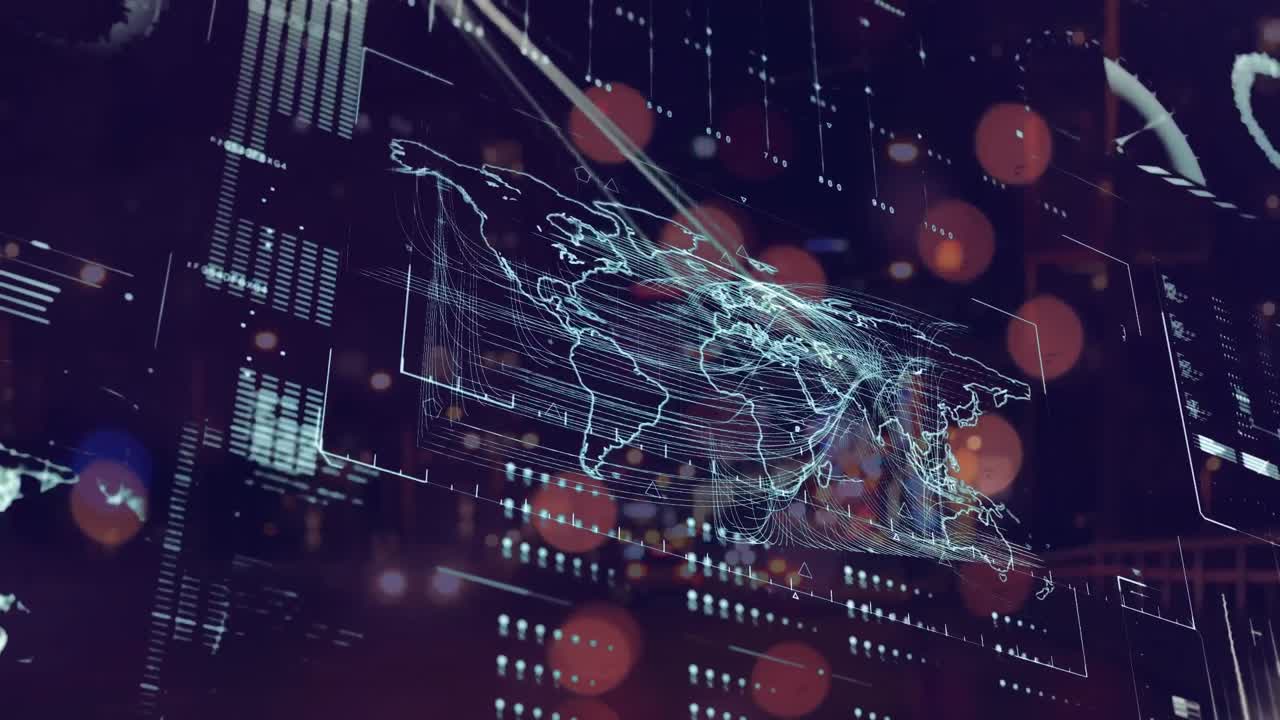 Animation of data processing over spots