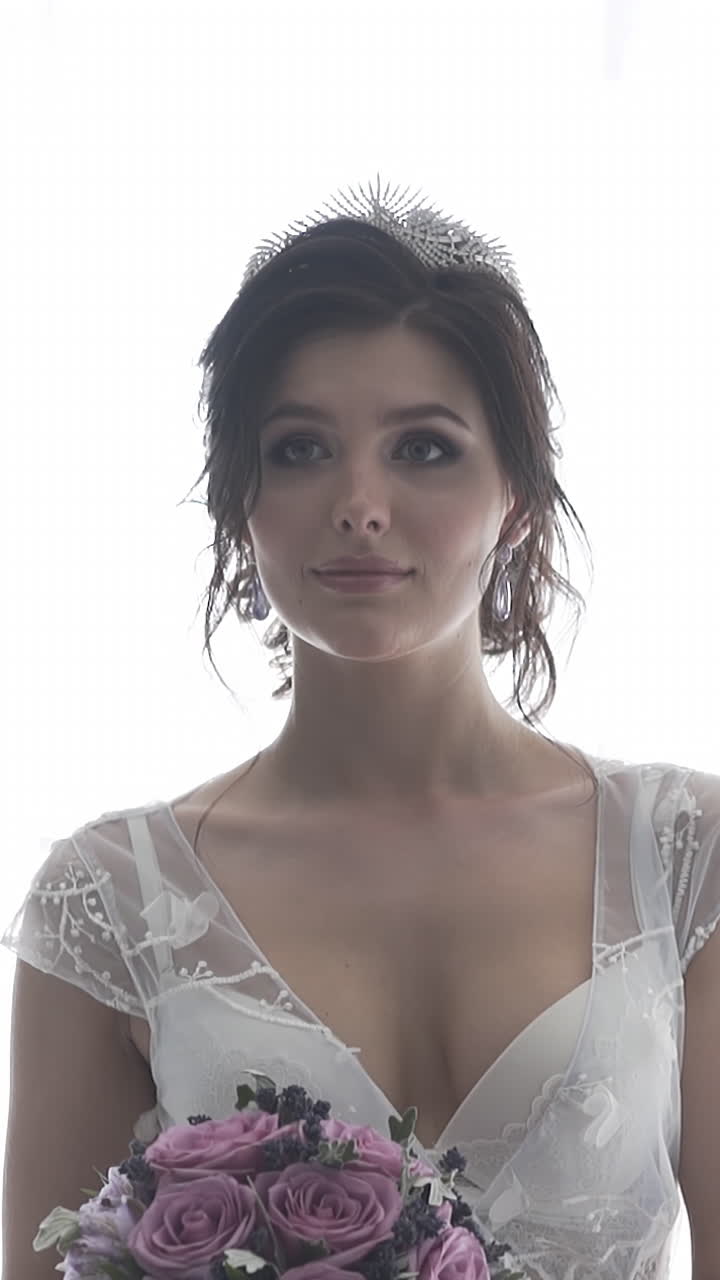 El retrato de la hermosa novia