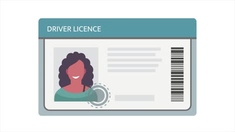 driving license animated illustration for ads and promos. drivers document