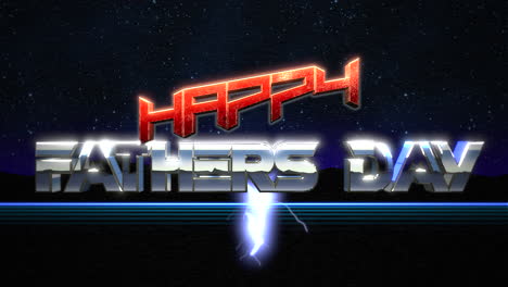 Animation-intro-text-Fathers-day-and-thunderbolt-retro-holiday-background