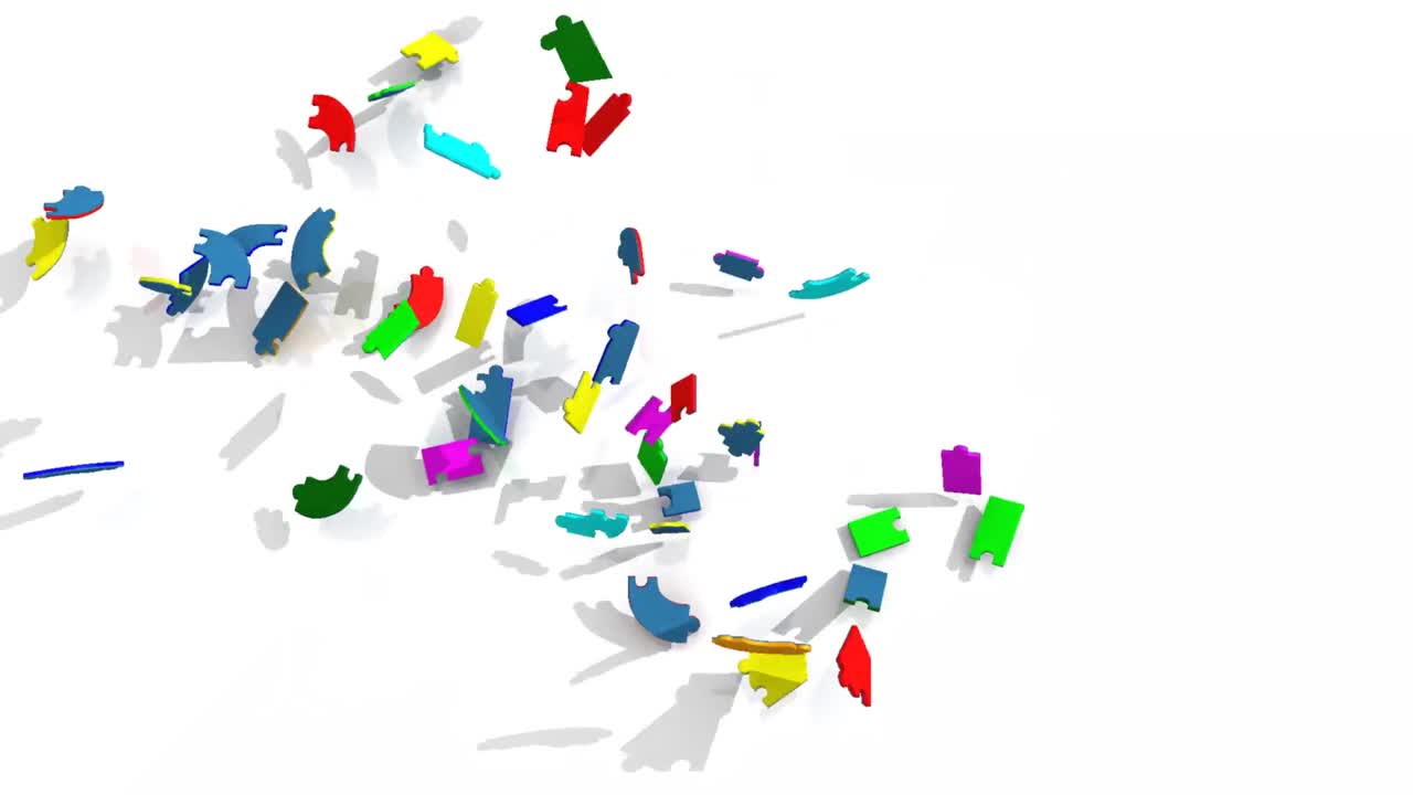 3D brikker danner titlen samarbejde
