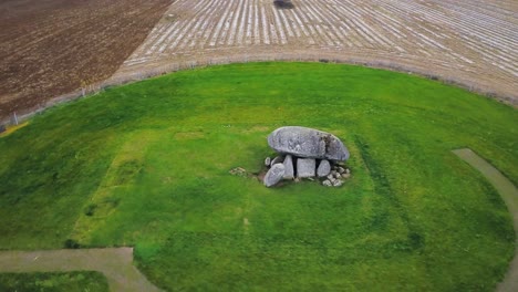 brownshill dolmen pov aerial shot