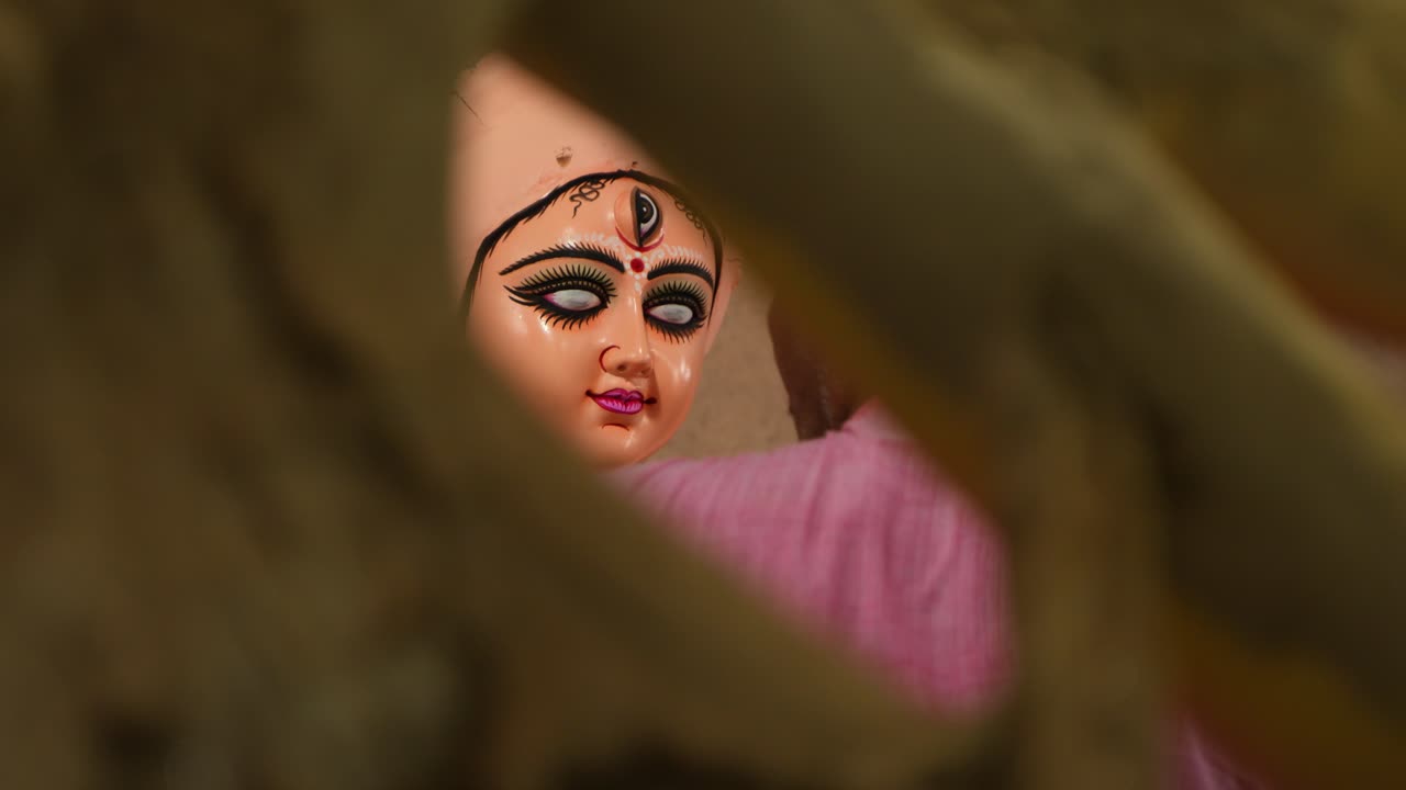 In Kumortuli, idol artists are making idols of Durga, the revered deity of Hinduism. The work of making these idols starts from June and these potters make many idols till November.