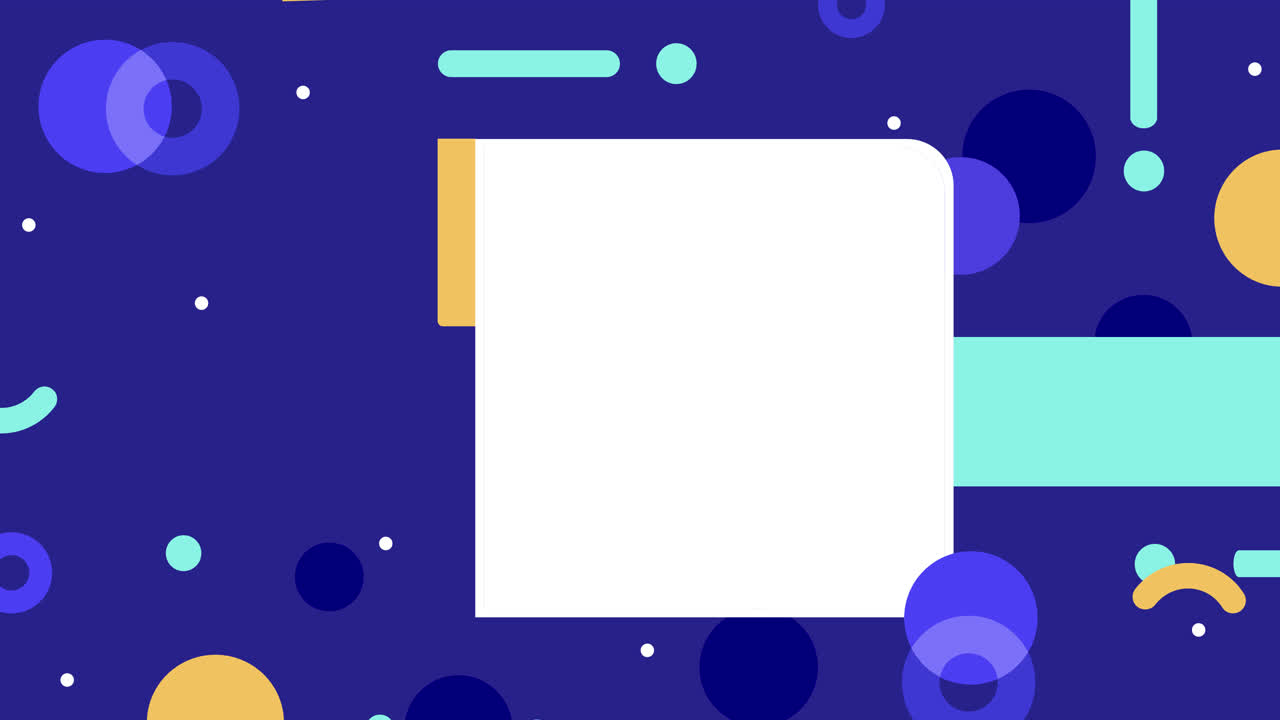 Abstract geometric background with a white square frame